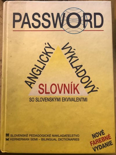 Password Anglický výkladový slovník