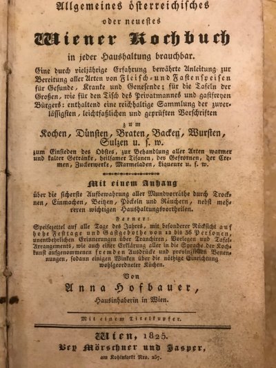 Allgemeines österreichisches oder neuestes Wiener Kochbuch