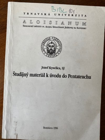 Študijný materiál k úvodu do Pentateuchu
