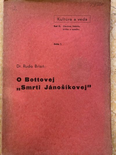 O Bottovej "Smrti Jánošikovej"