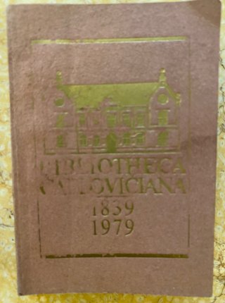 Bibliotheca Čaplovičiana 1839-1979
