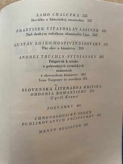 Slovenská literárna kritika 1.
