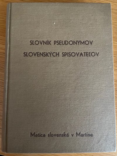 Slovník pseudonymov slovenských spisovateľov